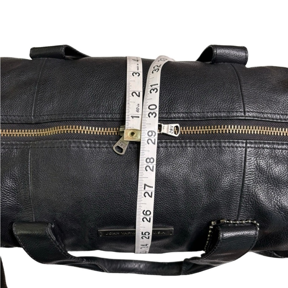 John Varvatos Dark Leather Duffel Bag - Picture 11 of 15